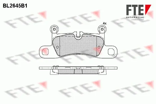 Handler.Part Brake pad set, disc brake FTE Automotive BL2645B1 1