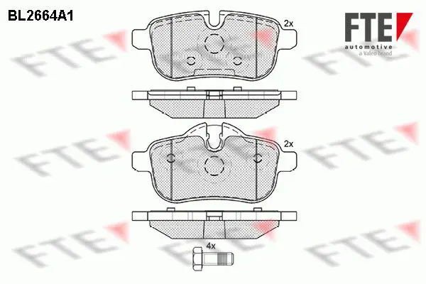 Handler.Part Brake pad set, disc brake FTE Automotive BL2664A1 1