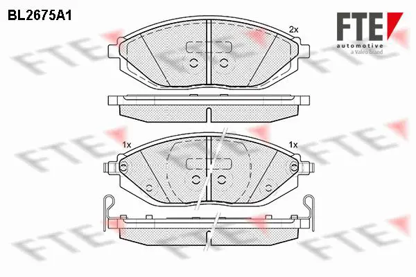 Handler.Part Brake pad set, disc brake FTE Automotive BL2675A1 1