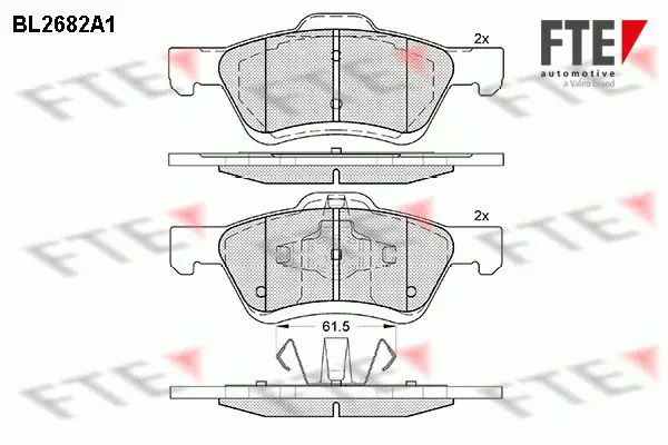 Handler.Part Brake pad set, disc brake FTE Automotive BL2682A1 1