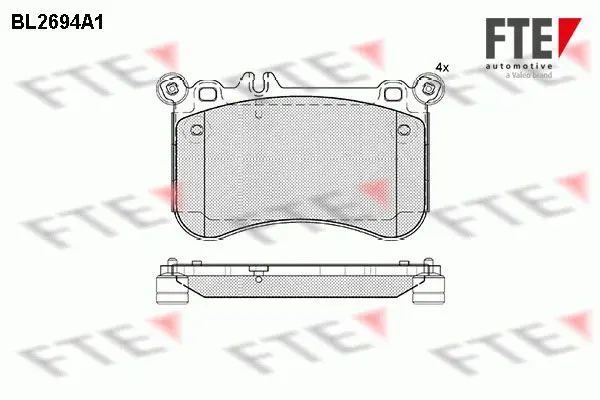 Handler.Part Brake pad set, disc brake FTE Automotive BL2694A1 1