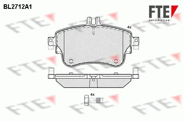 Handler.Part Brake pad set, disc brake FTE Automotive BL2712A1 1