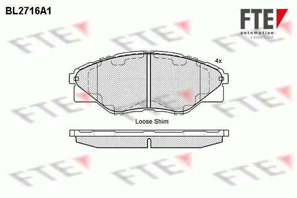 Handler.Part Brake pad set, disc brake FTE Automotive BL2716A1 1