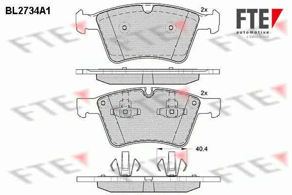 Handler.Part Brake pad set, disc brake FTE Automotive BL2734A1 1