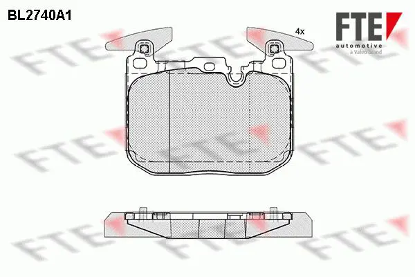 Handler.Part Brake pad set, disc brake FTE Automotive BL2740A1 1