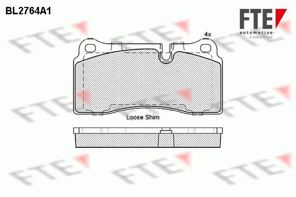 Handler.Part Brake pad set, disc brake FTE Automotive BL2764A1 1