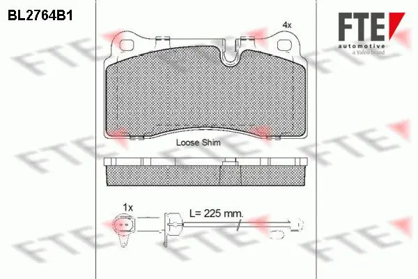 Handler.Part Brake pad set, disc brake FTE Automotive BL2764B1 1