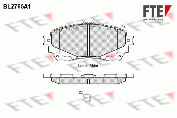 Handler.Part Brake pad set, disc brake FTE Automotive BL2765A1 1