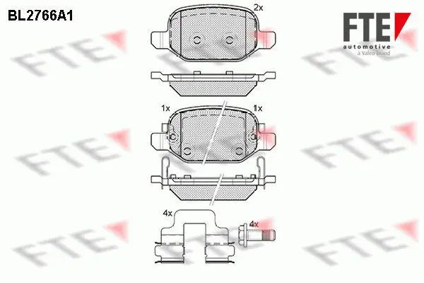 Handler.Part Brake pad set, disc brake FTE Automotive BL2766A1 1