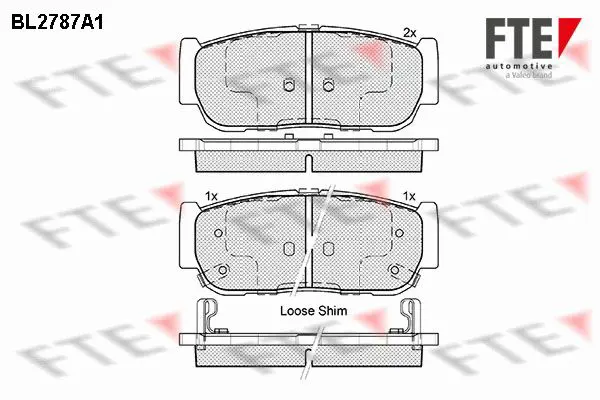 Handler.Part Brake pad set, disc brake FTE Automotive BL2787A1 1