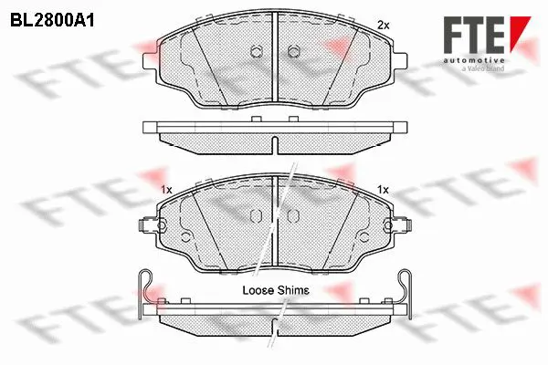 Handler.Part Brake pad set, disc brake FTE Automotive BL2800A1 1