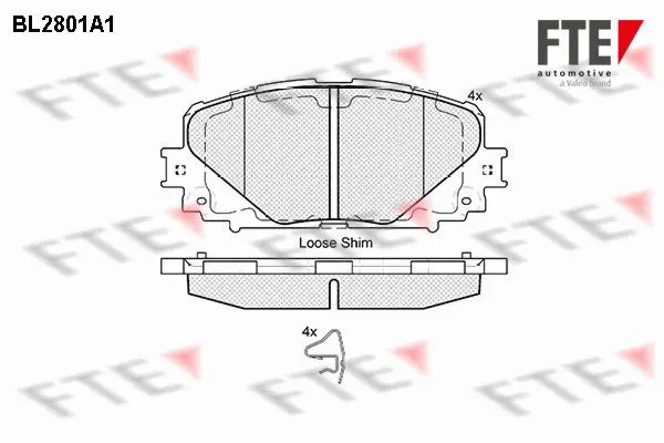 Handler.Part Brake pad set, disc brake FTE Automotive BL2801A1 1