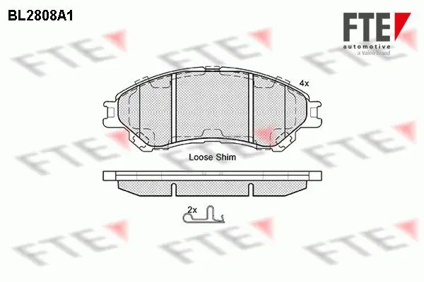 Handler.Part Brake pad set, disc brake FTE Automotive BL2808A1 1