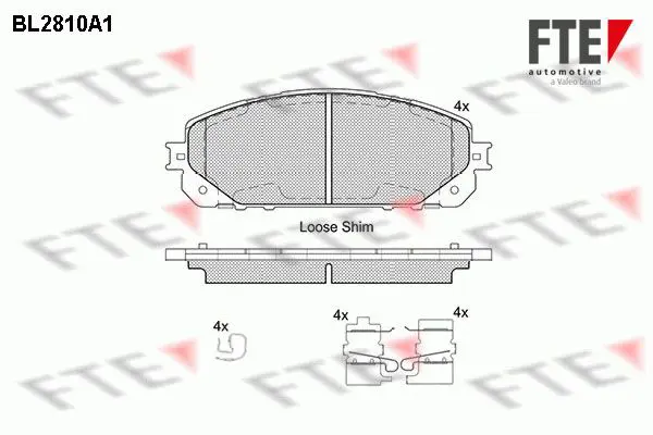 Handler.Part Brake pad set, disc brake FTE Automotive BL2810A1 1