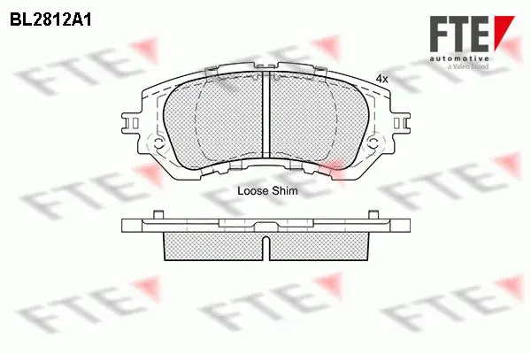 Handler.Part Brake pad set, disc brake FTE Automotive BL2812A1 1