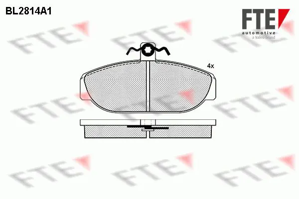 Handler.Part Brake pad set, disc brake FTE Automotive BL2814A1 1