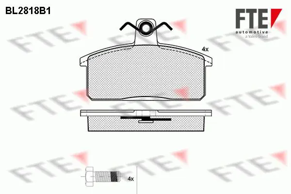 Handler.Part Brake pad set, disc brake FTE Automotive BL2818B1 1