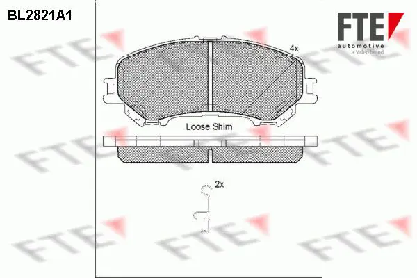 Handler.Part Brake pad set, disc brake FTE Automotive BL2821A1 1