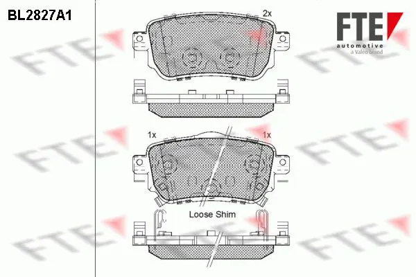 Handler.Part Brake pad set, disc brake FTE Automotive BL2827A1 1