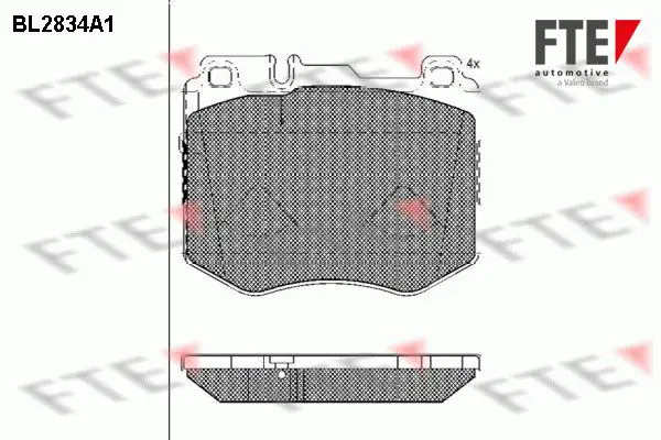 Handler.Part Brake pad set, disc brake FTE Automotive BL2834A1 1