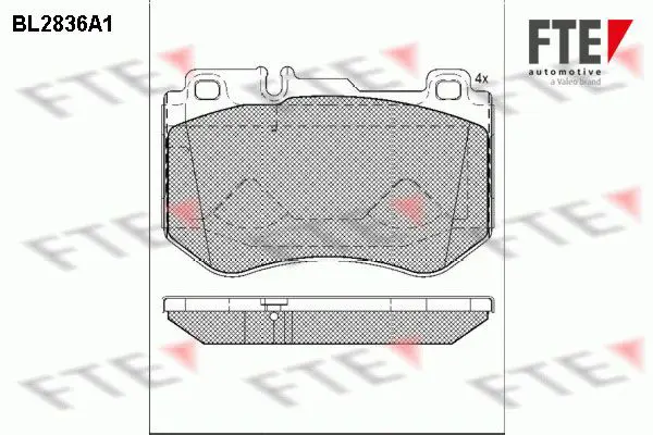 Handler.Part Brake pad set, disc brake FTE Automotive BL2836A1 1