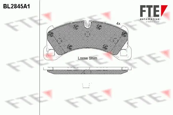 Handler.Part Brake pad set, disc brake FTE Automotive BL2845A1 1