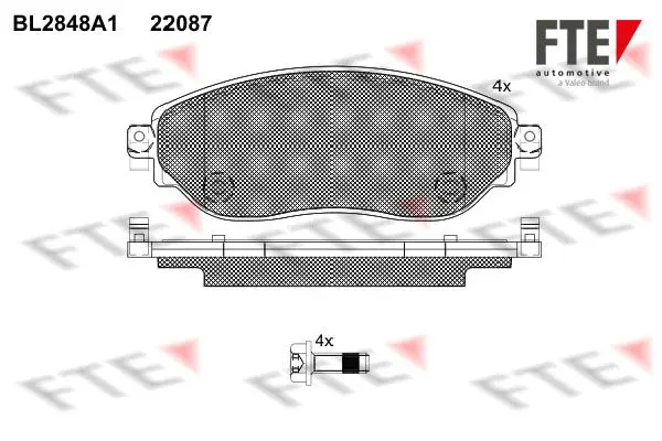 Handler.Part Brake pad set, disc brake FTE Automotive BL2848A1 1