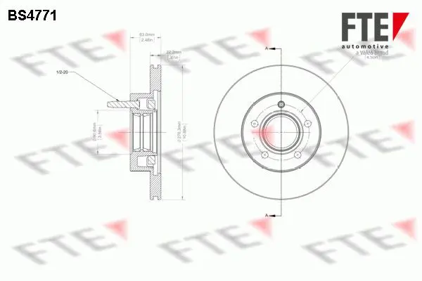 Handler.Part Brake disc FTE Automotive BS4771 1