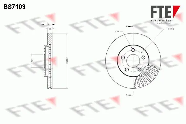 Handler.Part Brake disc FTE Automotive BS7103 1