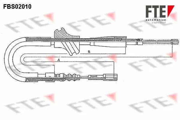 Handler.Part Cable, parking brake FTE Automotive FBS02010 1