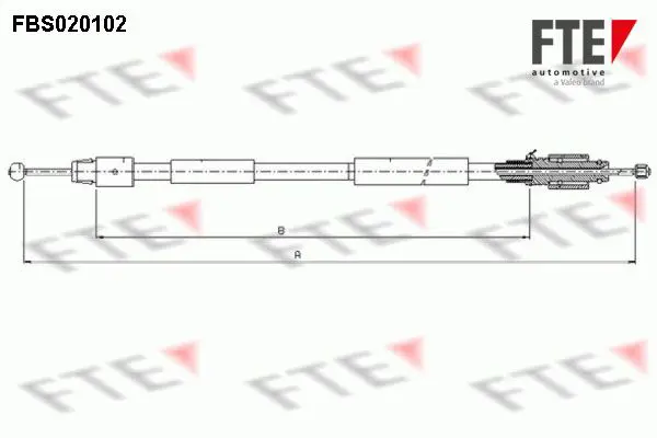 Handler.Part Cable, parking brake FTE Automotive FBS020102 1