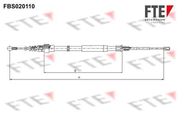 Handler.Part Cable, parking brake FTE Automotive FBS020110 1