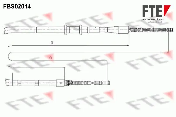 Handler.Part Cable, parking brake FTE Automotive FBS02014 1