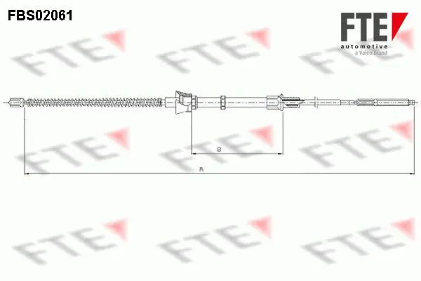 Handler.Part Cable, parking brake FTE Automotive FBS02061 1