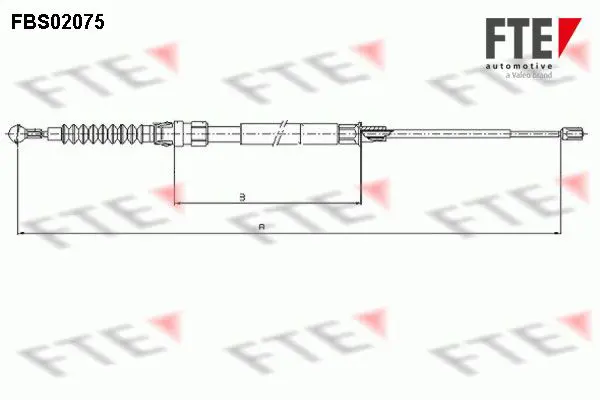 Handler.Part Cable, parking brake FTE Automotive FBS02075 1