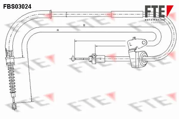 Handler.Part Cable, parking brake FTE Automotive FBS03024 1