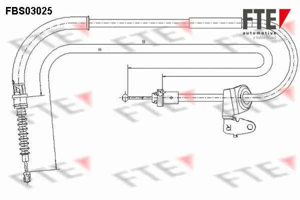 Handler.Part Cable, parking brake FTE Automotive FBS03025 1