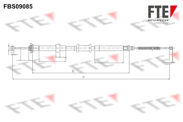 Handler.Part Cable, parking brake FTE Automotive FBS09085 1