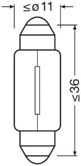 Handler.Part Bulb, position-/outline lamp Osram 6418 2