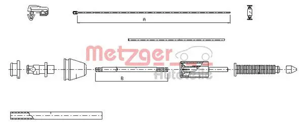 Handler.Part Accelerator cable METZGER 100383 3