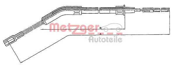 Handler.Part Cable, parking brake METZGER 10702 1