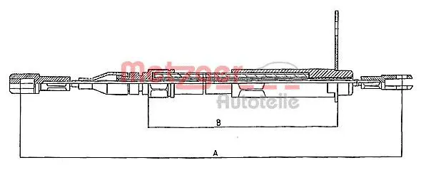 Handler.Part Cable, parking brake METZGER 10943 1