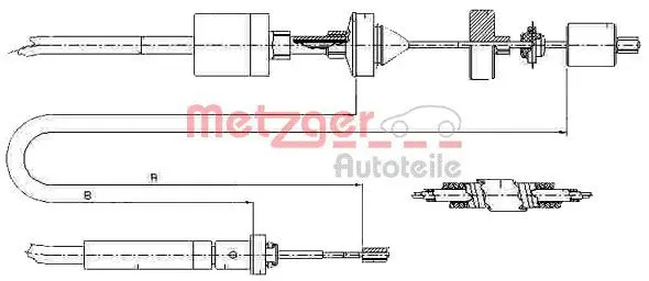 Handler.Part Clutch cable METZGER 102973 1