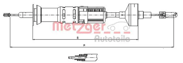 Handler.Part Clutch cable METZGER 103412 1