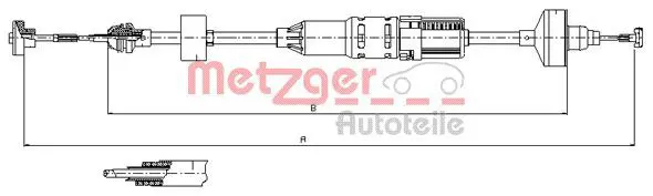 Handler.Part Clutch cable METZGER 103443 1