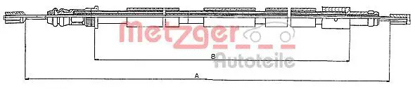 Handler.Part Cable, parking brake METZGER 106021 1