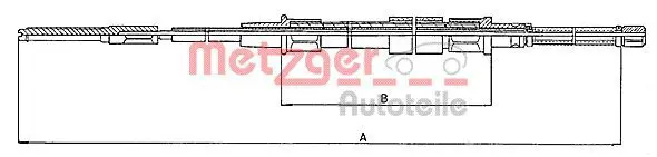 Handler.Part Cable, parking brake METZGER 107401 2