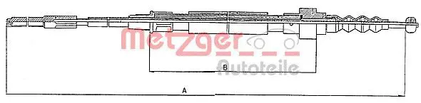 Handler.Part Cable, parking brake METZGER 107403 1