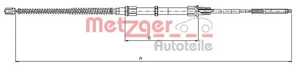 Handler.Part Cable, parking brake METZGER 107405 1