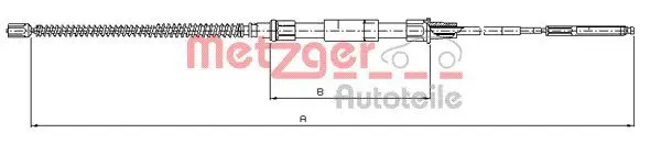 Handler.Part Cable, parking brake METZGER 107407 1